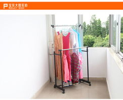 DY075晾衣架 不锈钢折叠伸缩晒衣架，让阳台收纳更高效